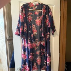 Lularoe Navy Floral Shirley